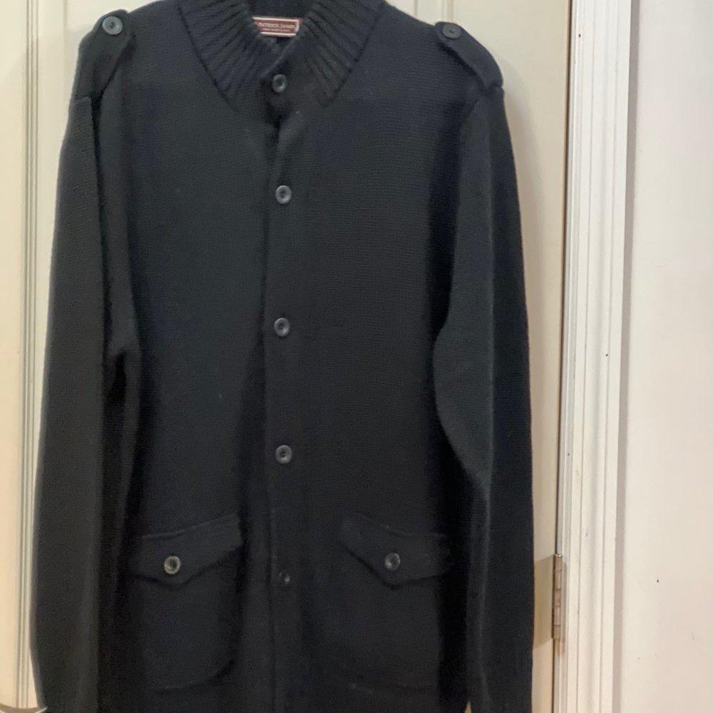 Patrick James Men's Size 56 (Italian) 50% Merino Wool/50% Acrylic L/S Cardigan.